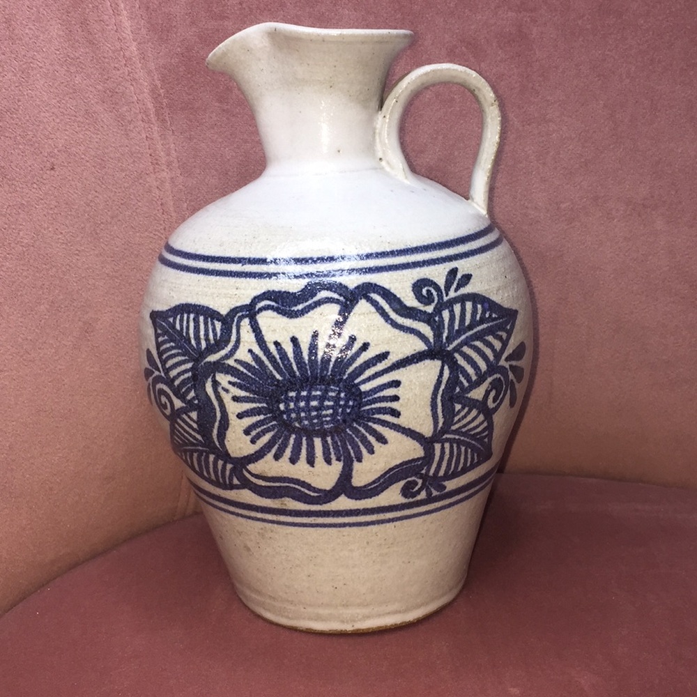 Hand Made Pottery Vintage Design Floral Design